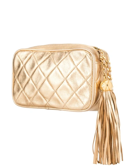 Pre-owned Chanel 1992 Quilted Shoulder Bag In Gold