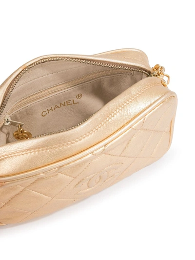 Pre-owned Chanel 1992 Quilted Shoulder Bag In Gold