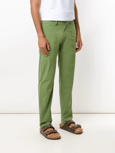 Shop Amir Slama Straight-fit Trousers In Green