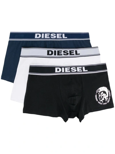 Shop Diesel Umbx-shawn Boxers Three Pack In Black