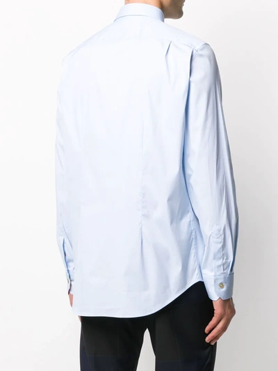 Shop Paul Smith Long-sleeve Fitted Shirt In Blue