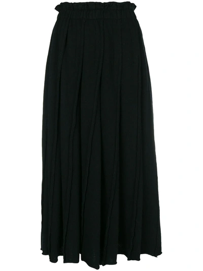 Pre-owned Comme Des Garçons Straight Pleated Skirt In Black
