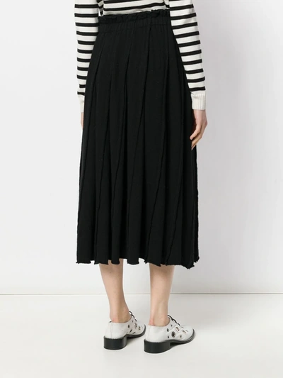 Pre-owned Comme Des Garçons Straight Pleated Skirt In Black