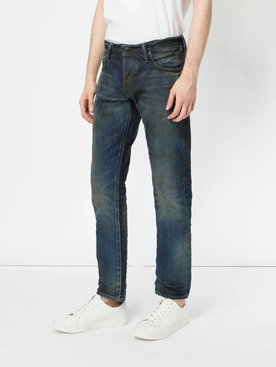 Shop Mastercraft Union Slim Fit Jeans In Blue