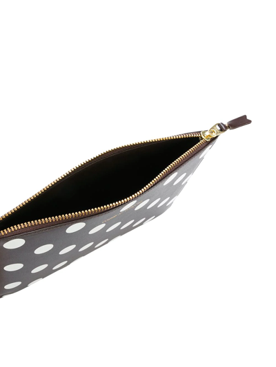 Gucci Polka Dot Print Pouch Wallet In Brown