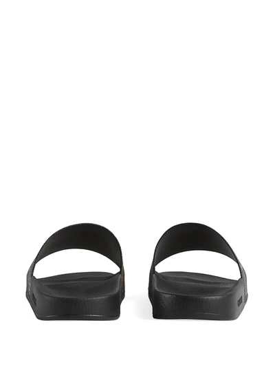 Shop Gucci Gg Supreme Tigers Slide Sandal In Black