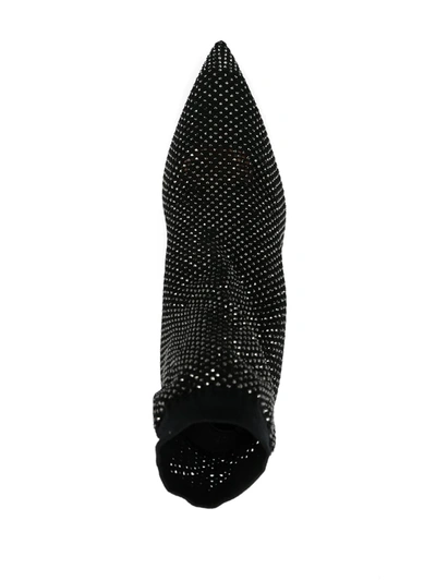 Shop Le Silla Crystal Sock Pumps In Black