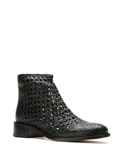 Sarah Chofakian Teca Leather Boots In Black