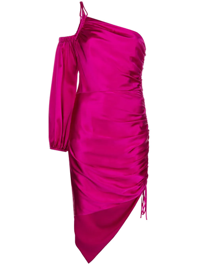 Shop Cinq À Sept Nakita Asymmetrical Dress In Violett