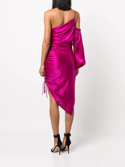 Shop Cinq À Sept Nakita Asymmetrical Dress In Violett
