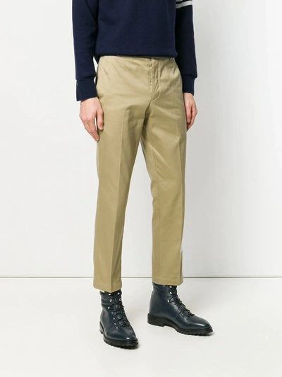 Thom Browne Cotton Twill Unconstructed Chino Trouser In Neutrals
