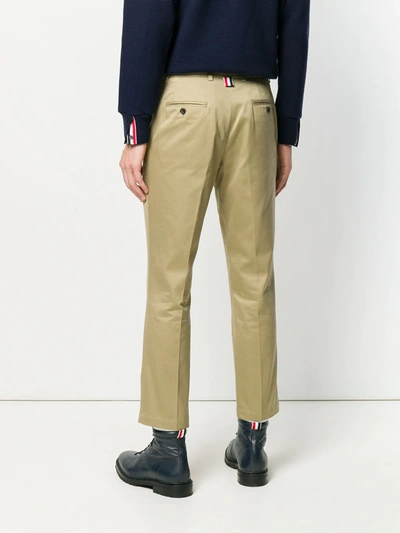 Thom Browne Cotton Twill Unconstructed Chino Trouser In Neutrals