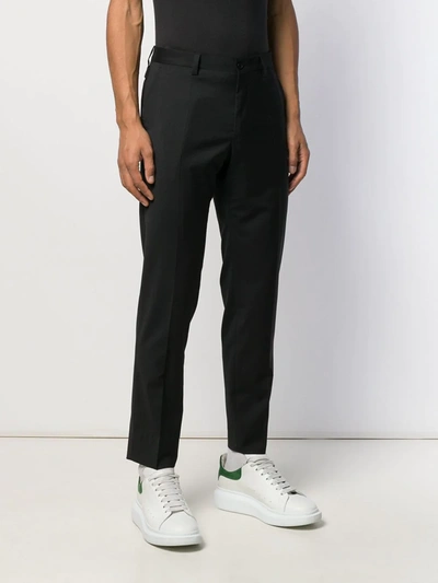 Shop Dolce & Gabbana Slim-fit Chino Trousers In Black