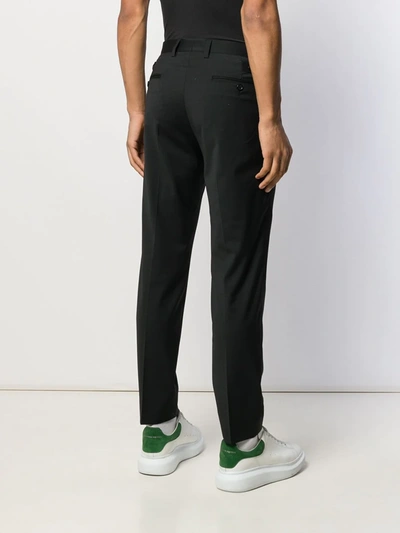 Shop Dolce & Gabbana Slim-fit Chino Trousers In Black