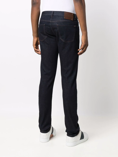 Canali Pressed-crease Trousers In Blau