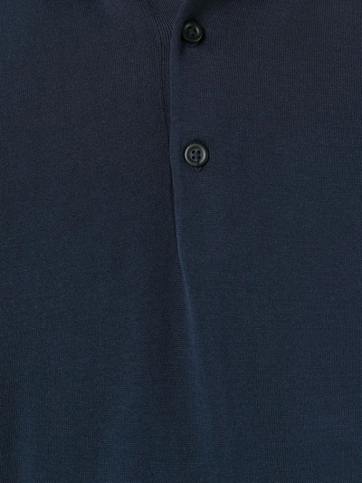 Shop Aspesi Classic Polo Shirt In Blue