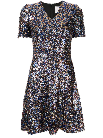 Shop Ingie Paris Sequin Dress In Multicolour