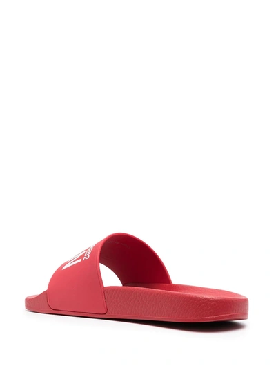 Dsquared2 Icon Print Sliders In Red