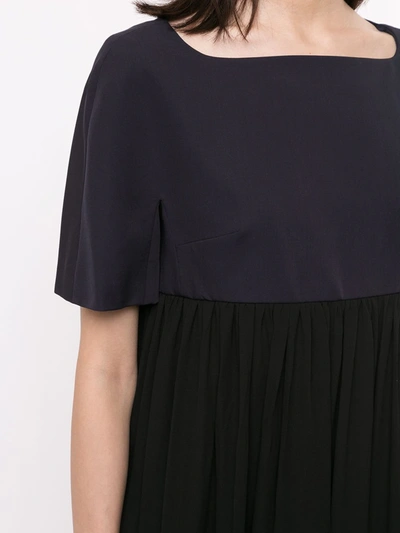 Delpozo Colour-block Midi Dress In Blue