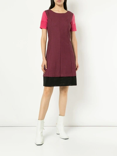 Pre-owned Junya Watanabe A-line Shape Dress In Purple