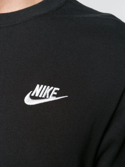 Nike Short-sleeved Swoosh T-shirt In Black