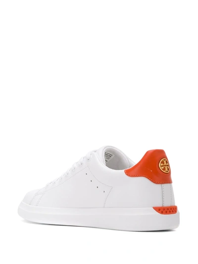 Shop Tory Burch Flat Low Top Sneakers In White