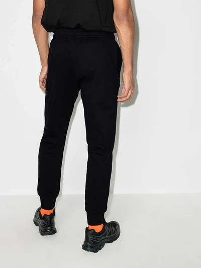 Lacoste Logo-embroidered Tapered Track Pants In Black ModeSens