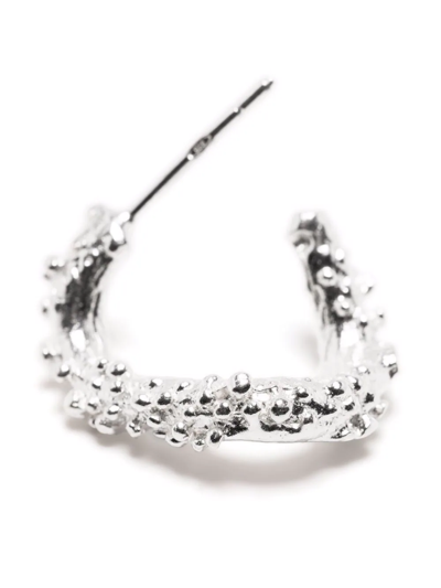 Alighieri The Rocky Terrain Hoop Earring In Silver