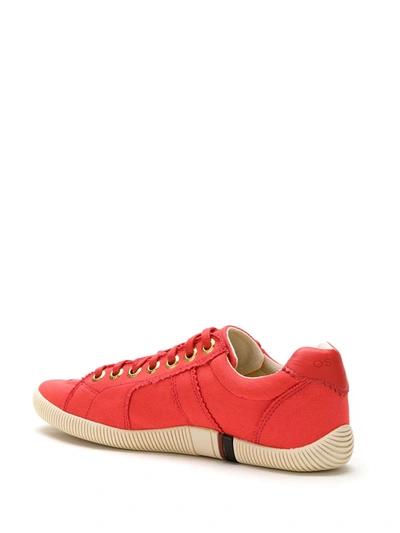 Shop Osklen Canvas Riva Sneakers In Red