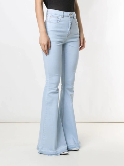 Shop Amapô Regina Super Flare Jeans In Blue