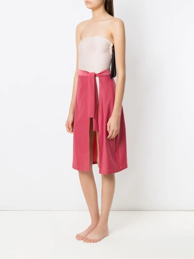 Shop Adriana Degreas Pareo Midi Skirt In Pink