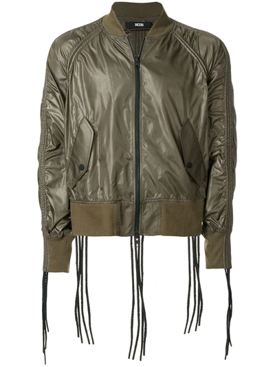 Shop Ktz Corded Bomber Jacket In Green