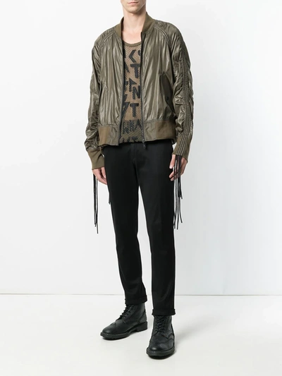 Ktz Corded Bomber Jacket In Green