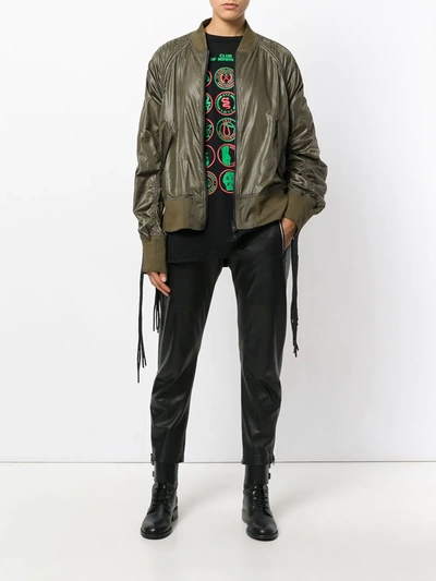 Shop Ktz Corded Bomber Jacket In Green