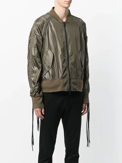 Shop Ktz Corded Bomber Jacket In Green