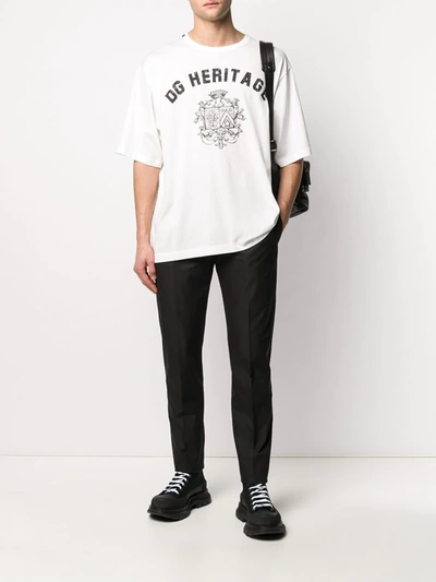 Shop Dolce & Gabbana Crest Print T-shirt In White
