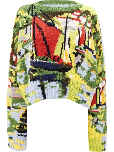 Shop Jw Anderson Sailboat Knit Wool Jumper In Multicolour