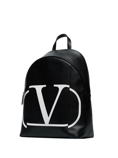 VALENTINO VALENTINO GARAVANI V LOGO BACKPACK - 黑色