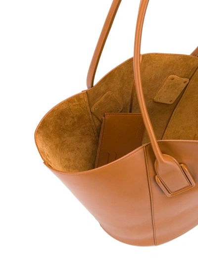 Shop Bottega Veneta Medium Basket Tote Bag In Brown