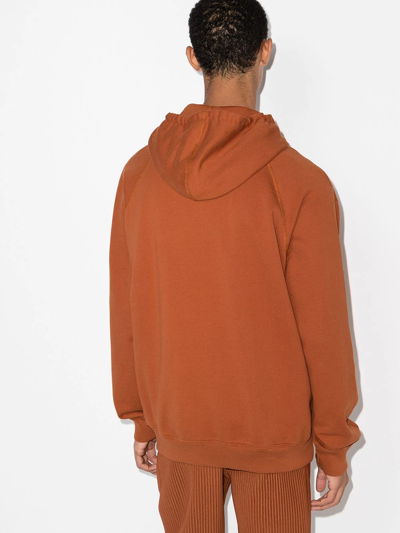 Shop Reigning Champ Terry Cotton Hoodie In Orange