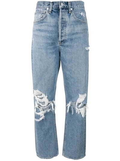 Citizens Of Humanity Distressed Mom Jeans In Blue | ModeSens