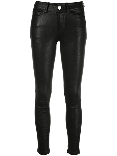 Zadig & Voltaire Womens Noir Pharel Stretch-leather Leggings 6 In Black