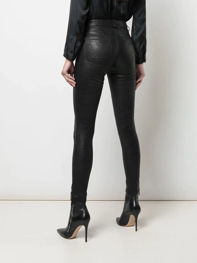 Zadig & Voltaire Womens Noir Pharel Stretch-leather Leggings 6 In Black