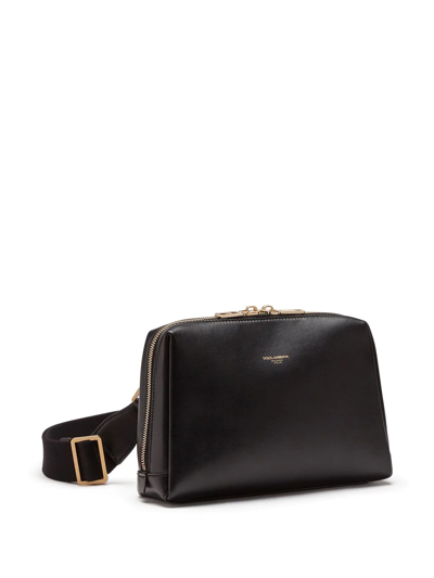 Shop Dolce & Gabbana Two-way Zip Detachable Shoulder Bag In Black