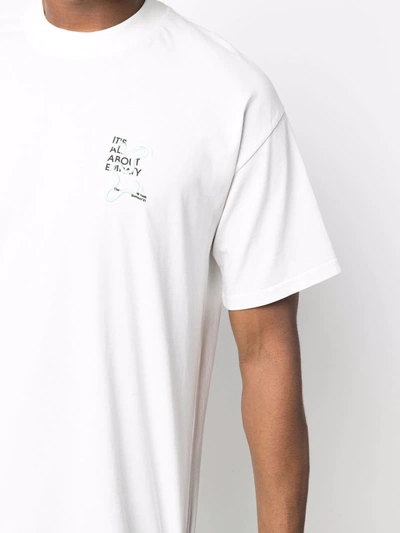 Shop Bonsai Slogan-print Cotton T-shirt In White