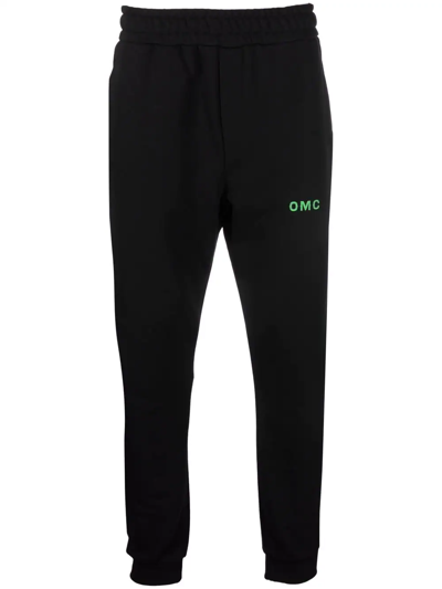 Shop Omc Logo-print Elasticated Track Pants In Black