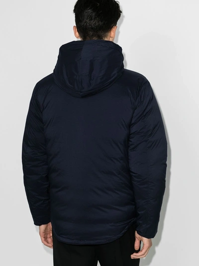 Shop Canada Goose Lodge Hooded Padded Jacket In Blue