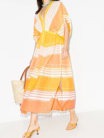 Shop Lemlem Eshal Striped Dress In Yellow