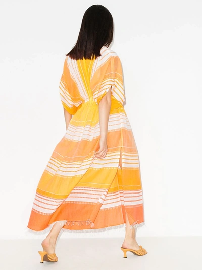 Shop Lemlem Eshal Striped Dress In Yellow