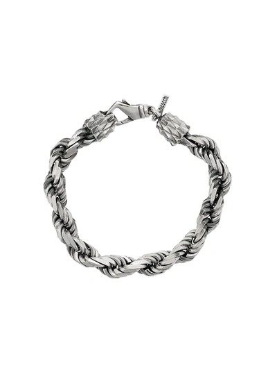 Shop Emanuele Bicocchi Chain-link Bracelet In Silver